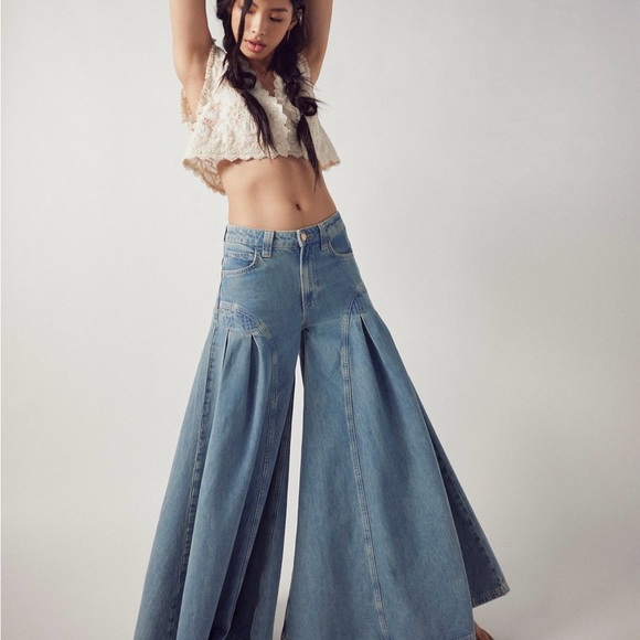 NWOT We The Free Pandora Wide Leg Jeans Free People - Picture 1 of 8